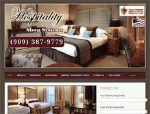 Tablet Screenshot of hotelmattresses.com